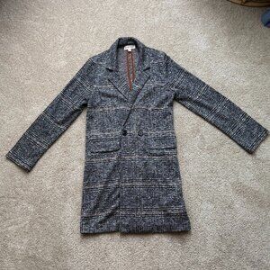 Philosophy Republic Clothing Gray Plaid Jacket, Size M